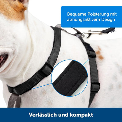 PetSafe 3-in-1-Geschirr und Rückhaltegurt für Hunde, Mit Anti-Zieh-Ring und Rückhaltegurt fürs Auto,