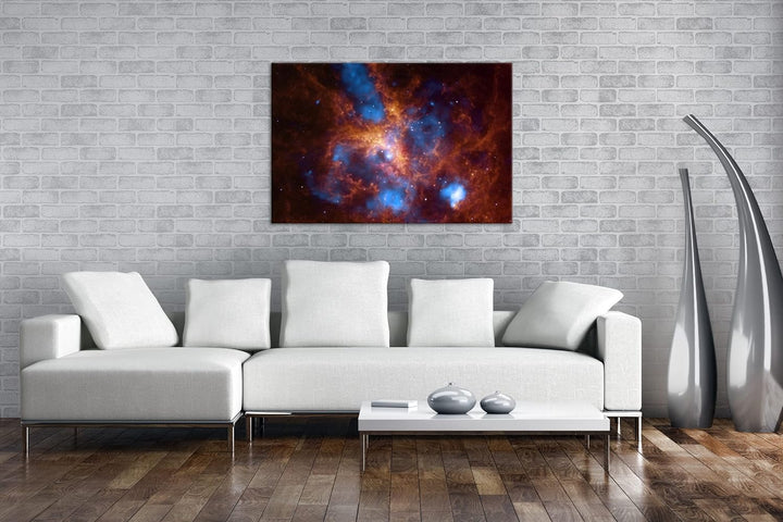 deyoli Tarantel Nebel Format: 80x60 als Leinwand, Motiv fertig gerahmt auf Echtholzrahmen, Hochwerti