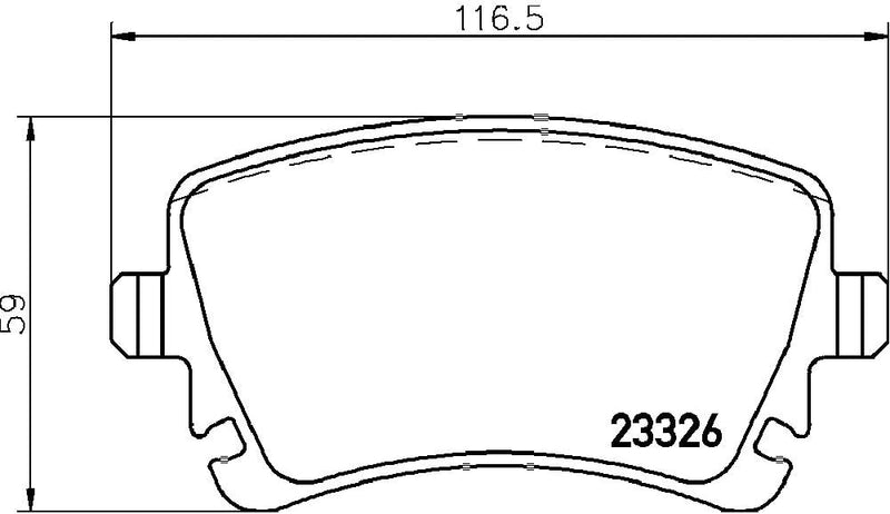 HELLA PAGID 8DB 355 011-531 Bremsbelagsatz - T1469 - Dicke/Stärke: 17.7mm - Bremssystem: Lucas - ink