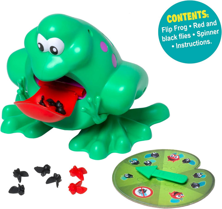 Ideal , Flip Frog: The Fun-Feeding, Frog Flipping Action Game!, Kids Games, for 2+ Players, Ages 4+,