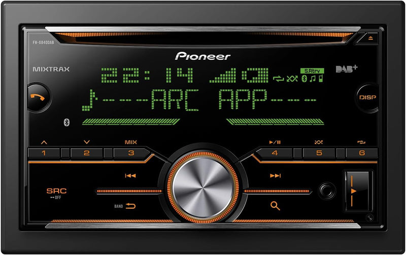 Pioneer FH-X840DABAN Doppel DIN DAB CD-Tuner, Bluetooth und Mixtrax schwarz inkl. DAB-Antenne Inkl.