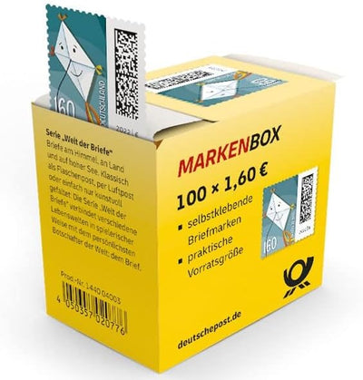 100 Stück 1,6€ EUR 160 Cent postfrische Selbstklebende Briefmarken | Frankaturware Markenset Zufälli