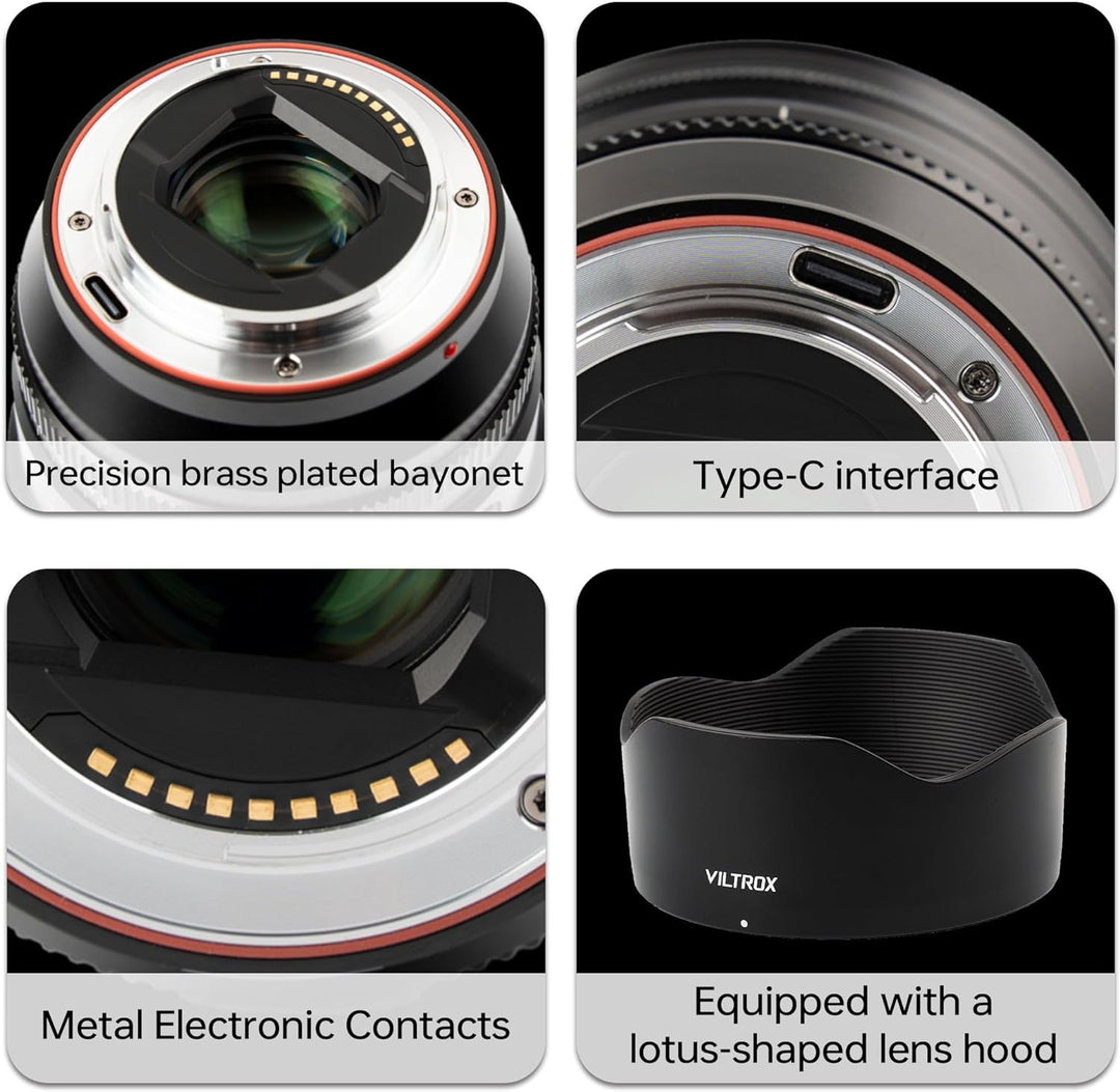VILTROX 75mm f/1.2 E-Mount Objektiv Prime APS-C Autofokus für Sony a6000 a6400 a6700 a6600 ZV-E10 a7