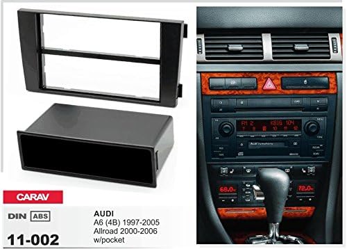 CARAV 11-002-a-12 DIN Autoradio Radioblende Set mit Aktiv Adapter f¨¹r Audi A6 (4B) 1997-2005, Allro