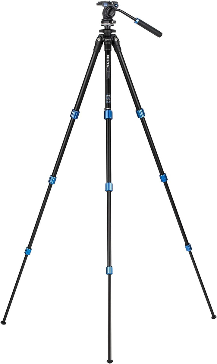 BENRO Kit Trepied Slim Vidéo + Tête S2C - TSL08AS2CSH Aluminium, Aluminium