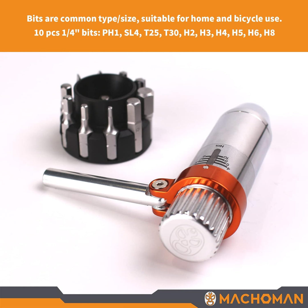 MACHOMAN TQW011 11 Pieces Torque Wrench Adjustable 3-10Nm, within +/- 5% genau, geeignet für Bike, T