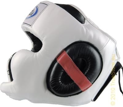 Fairtex Kopfschutz Spuer Sparring HG10 Weiss / Schwarz XL, Weiss / Schwarz XL