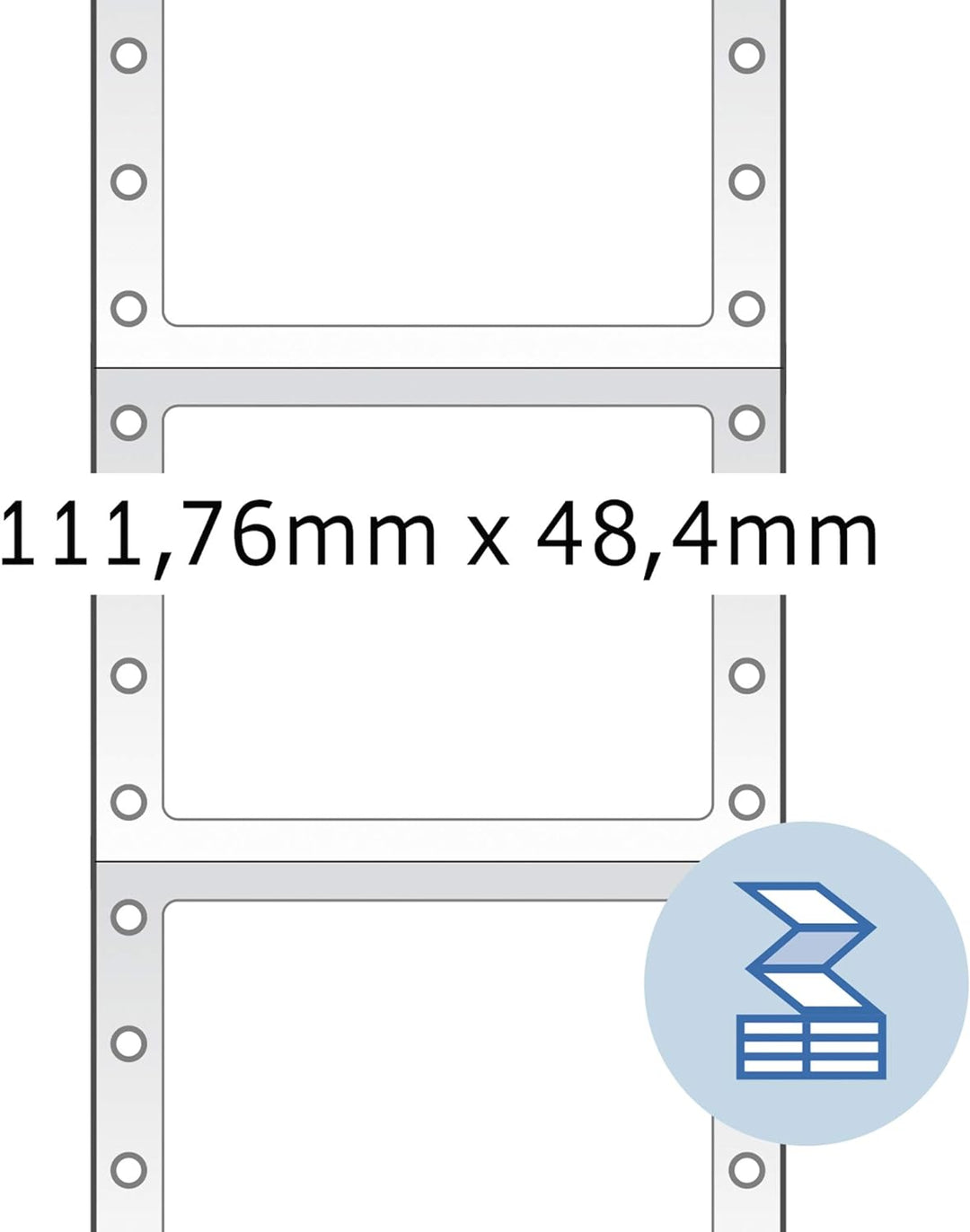 HERMA 8166 Computeretiketten endlos, 111,76 x 48,4 mm, 1-bahnig, 2000 Aufkleber, selbstklebend, Endl