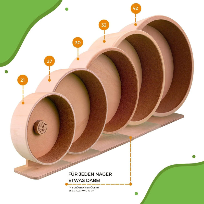 Getzoo Ø 21 cm Korklaufrad (Ø 19,4 cm Innen) mit Korkeinlage I Vielseitiges Laufrad I Schonend für P
