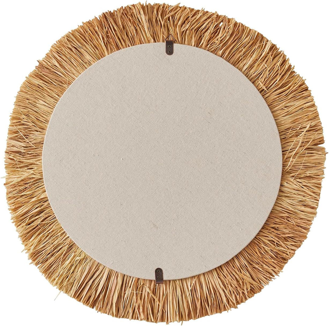 Vertbaudet Spiegel Löwe aus Rattan und Raphia Moka TU Mokka, Mokka