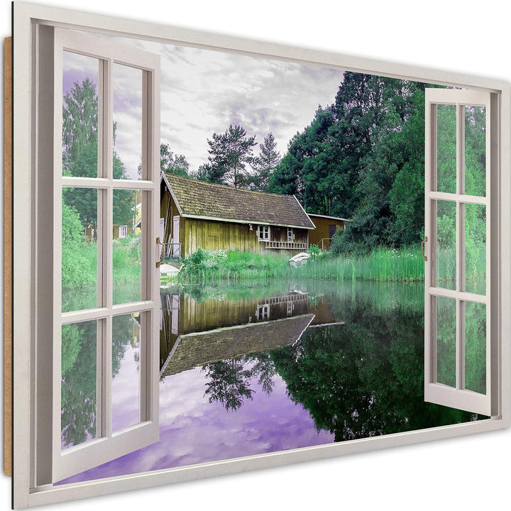 Feeby - Wandbilder Wohnzimmer 90x60 cm, Deko Paneel Bilder, Bilder für Schlafzimmer, Echter Gemalter