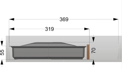 Generic Lana Solution Besteckeinsatz für 45er Schublade, 473,5 mm x 310 mm, Silber