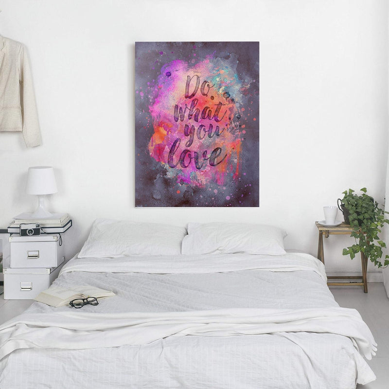 Bilderwelten Leinwandbild Farbexplosion Do What You Love 40 x 30cm Canvas 40cm x 30cm - Canvas, 40cm