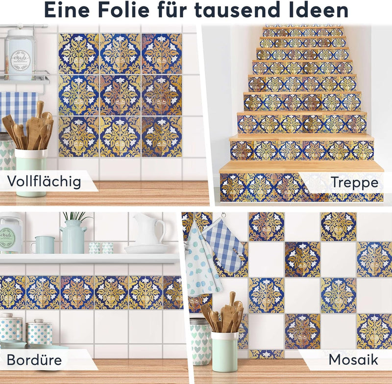 Fliesen überkleben - CREATISTO Klebefliesen Fliesenfolie I Klebefolie Fliesen Folie selbstklebend -