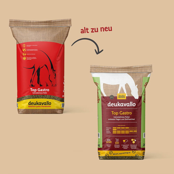 deukavallo Top Gastro 20 kg | Pferdefutter | Spezialfutter für Magen- und stoffwechselempfindliche P