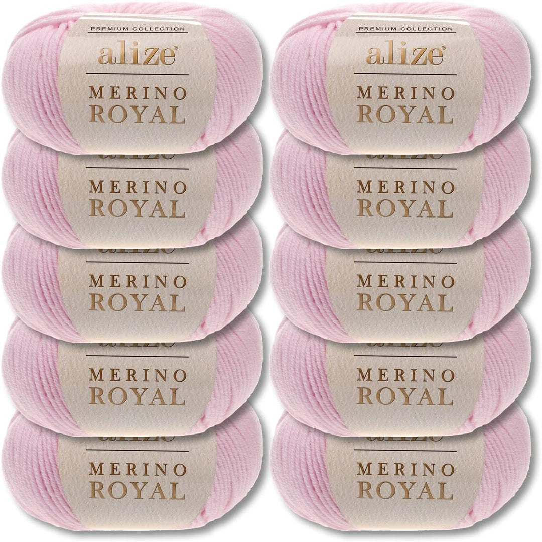 Wohnkult Alize 10x50 g Merino Royal 100% Merinowolle 9 Farben zur Auswahl Superwash Wolle Warmer (31