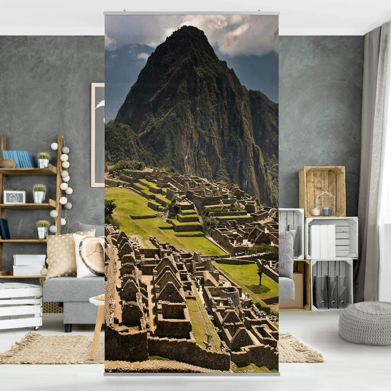 Bilderwelten Raumteiler Machu Picchu 250x120cm inkl. transparenter Halterung 250x120cm incl. transpa