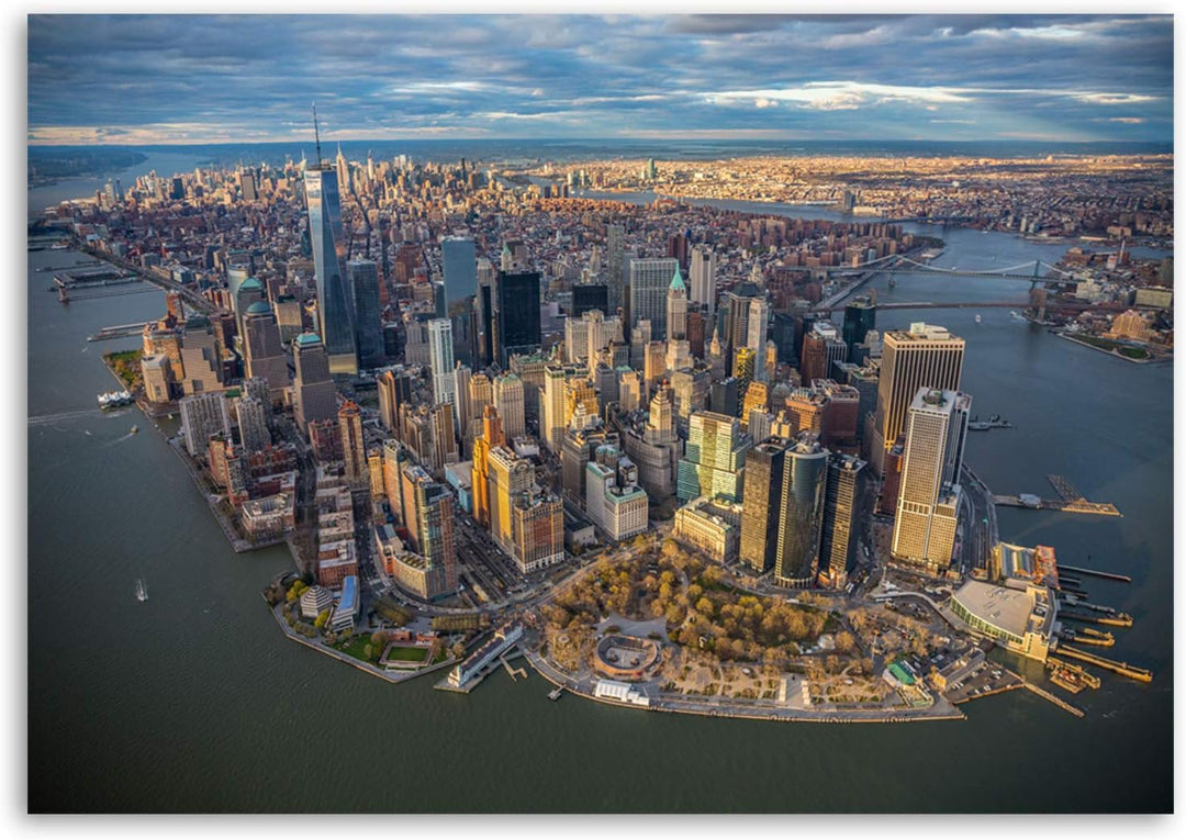 Feeby Bilder New York City 60x40 cm 1 Teilig Wohnzimmer Schlafzimmer Büro Flur Küche Wandbilder Lein