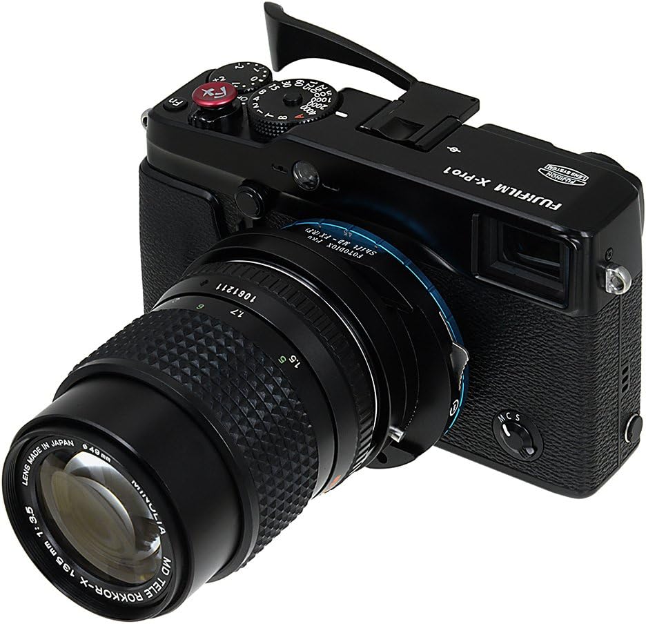 Fotodiox Pro Shift Lens Mount Adapter Compatible with Minolta MD Lenses on Fujifilm X-Mount Cameras