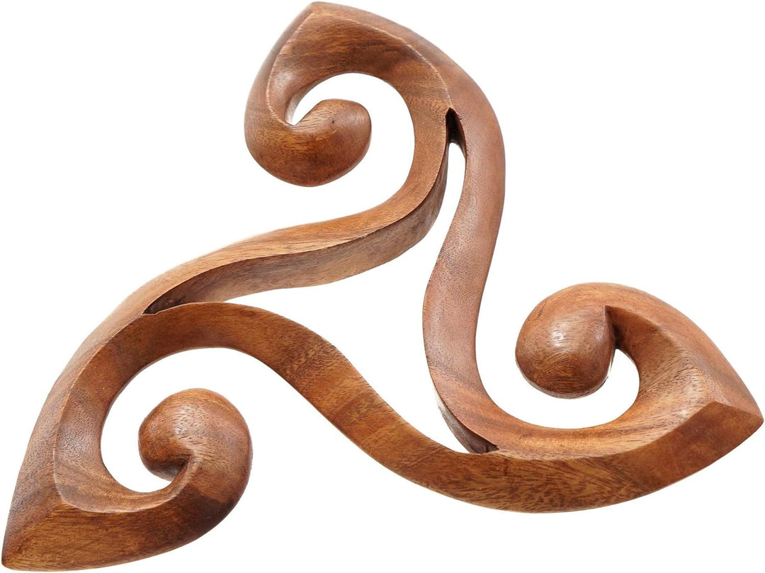 Windalf Pagan Celtic Holzbild Sheena Ø 30 cm Keltische Triskele als Wandornament Fairy Bohemian Gesc