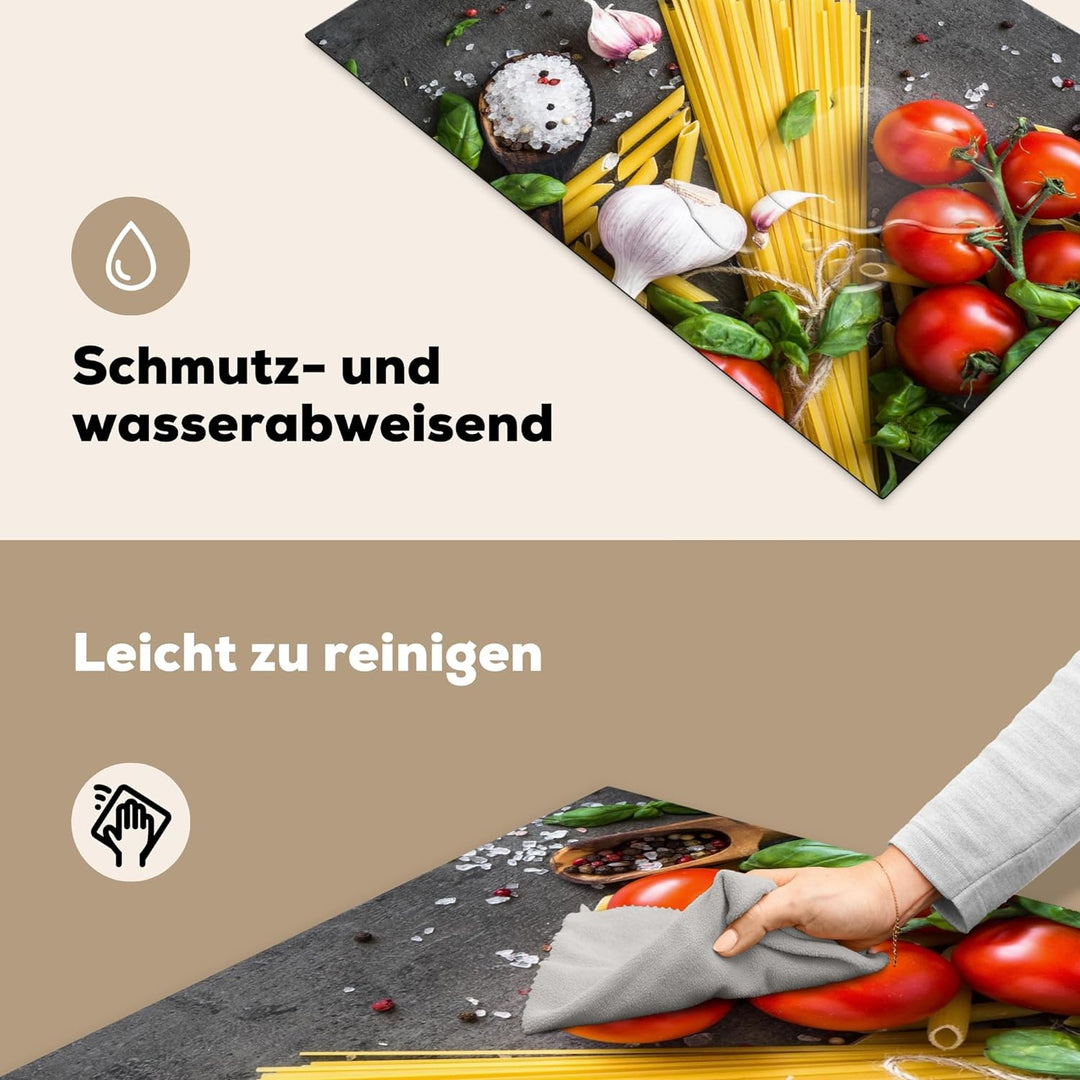 KitchenYeah© Herdabdeckplatte Einteilig Küche Kochfeld Abdeckung Ceranfeld Herdplattenabdeckung Aufr