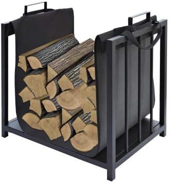 Holzkorb Kaminholzständer aus Metall Kaminholzhalter Tragekorb Kaminholzkorb