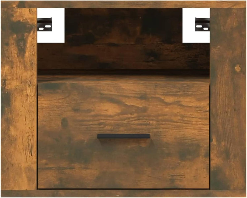 Tidyard 2 STK. Wand Nachttische Hängend Nachtkommode Wandboard Nachttisch mit Schublade Holzwerkstof