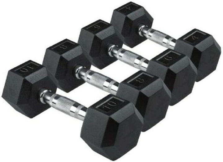 G5 HT SPORT Professionelle gummierte sechseckige Hantel von 1 bis 50 kg | Gewichtheben im Fitnessstu