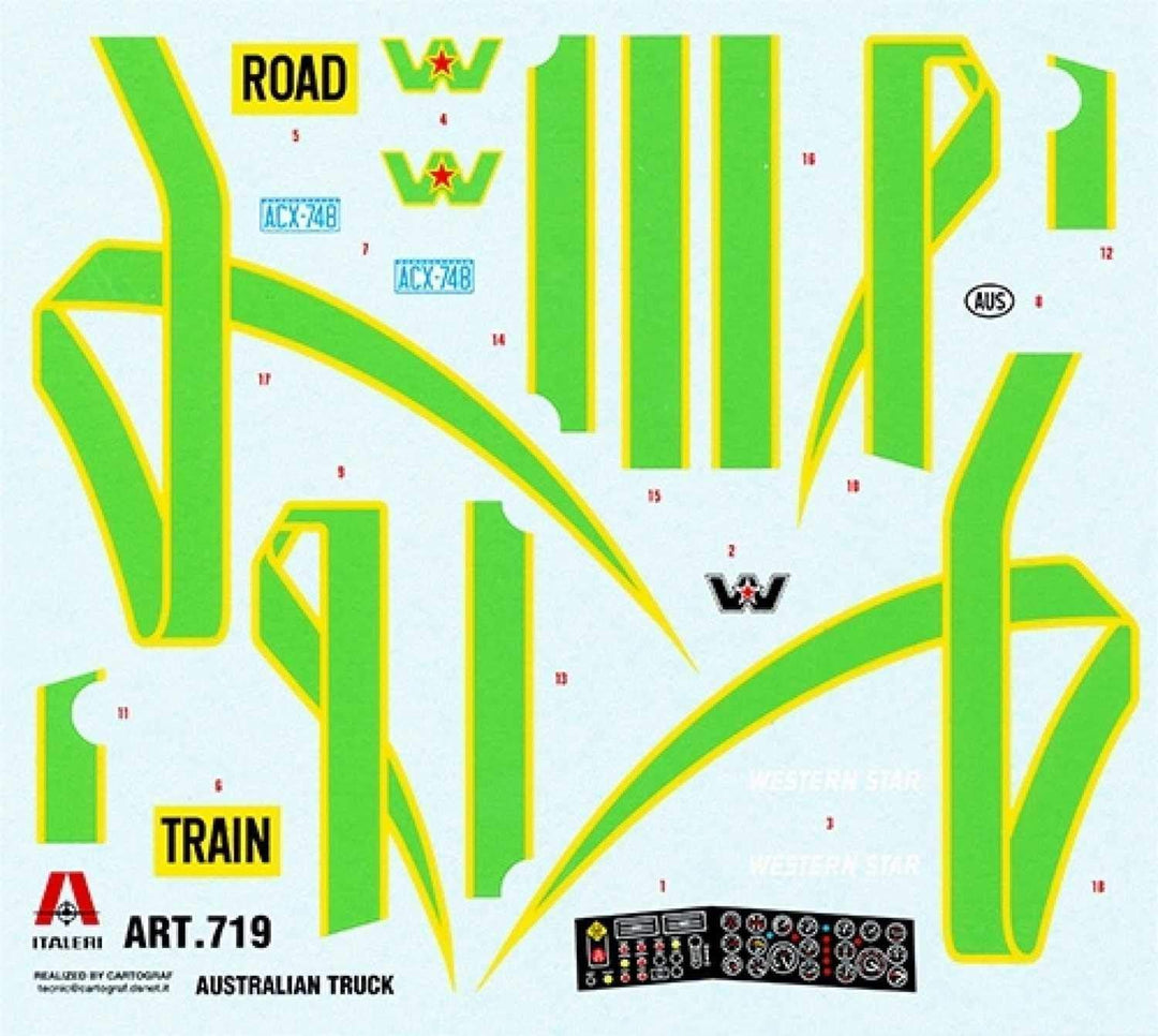 Italeri 8001283807197 0719S - Australian Truck, grün