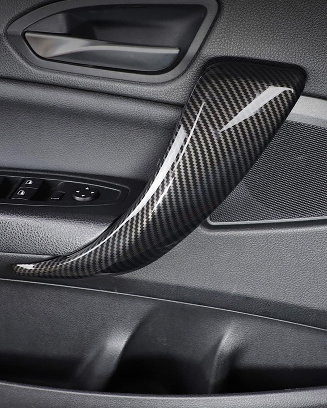 EULIMBQS LIMBQS Auto-Innentürgriffabdeckung für BMW F20 F21 F22 F23, Karbonfaser-Innentür-Armlehneng