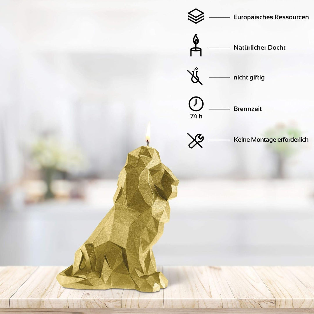 Candellana Handmade Lion Low-Poly Kerze Geschenk- Lustig - Dekorative Kerze - Home Décor - Geschenke