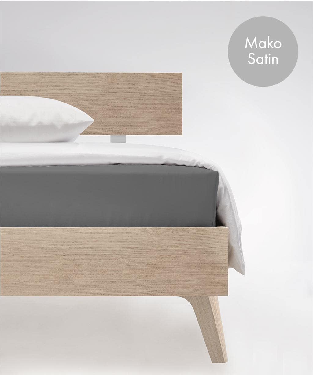 fleuresse L Uni-Colours-Bettlaken, Mako-Satin, steingrau, 160 x 260