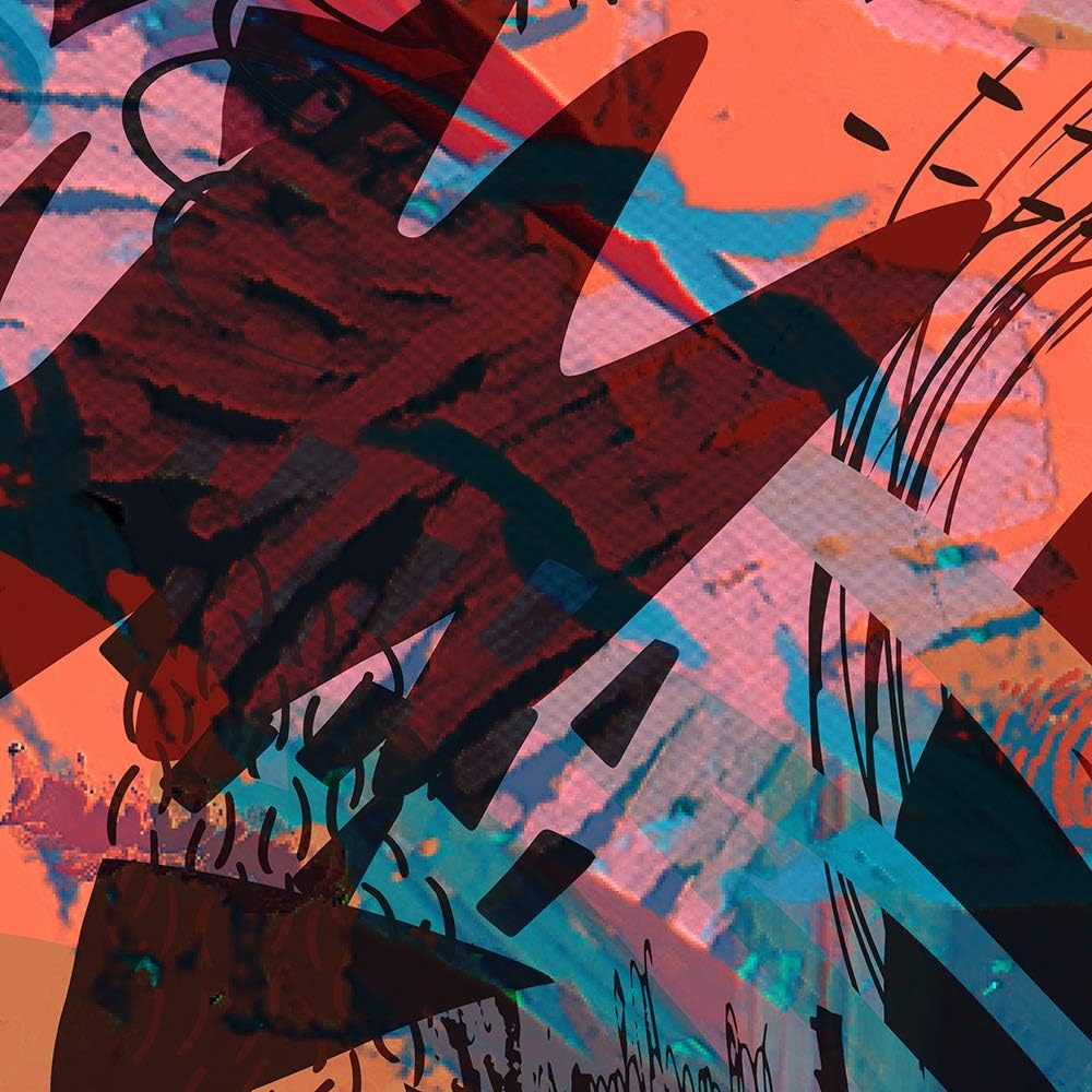 Wandbild XXL Farbenfrohes design Deko Kunst Bilder Stilvoll Orange 150x50 cm Deco panel 150x50 cm H,