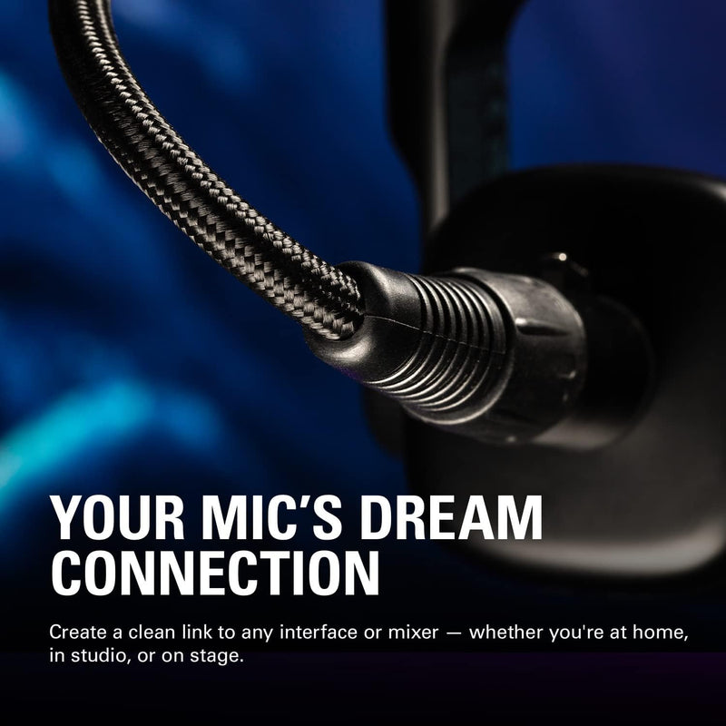 Elgato Wave DX mit Kabel - Dynamisches XLR-Mikro mit 3m XLR Kabel, unterdrückt Hintergrundgeräusche,
