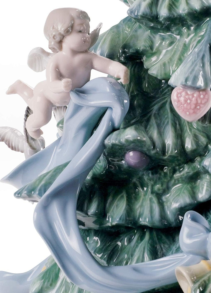 LLADRÓ Figur Grosser Weihnachtsbaum. Limitierte Auflage. Weihnachtsbaum. Porzellan.