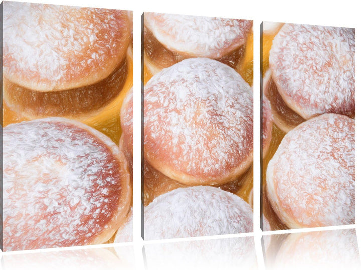 Pixxprint Süsse Berliner Bunstift Effekt 3-Teiler Leinwandbild 120x80 Bild auf Leinwand