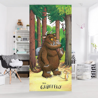 Bilderwelten Raumteiler Grüffelo Kids Waldspaziergang 250x120cm + transp. Halterung inkl. transparen