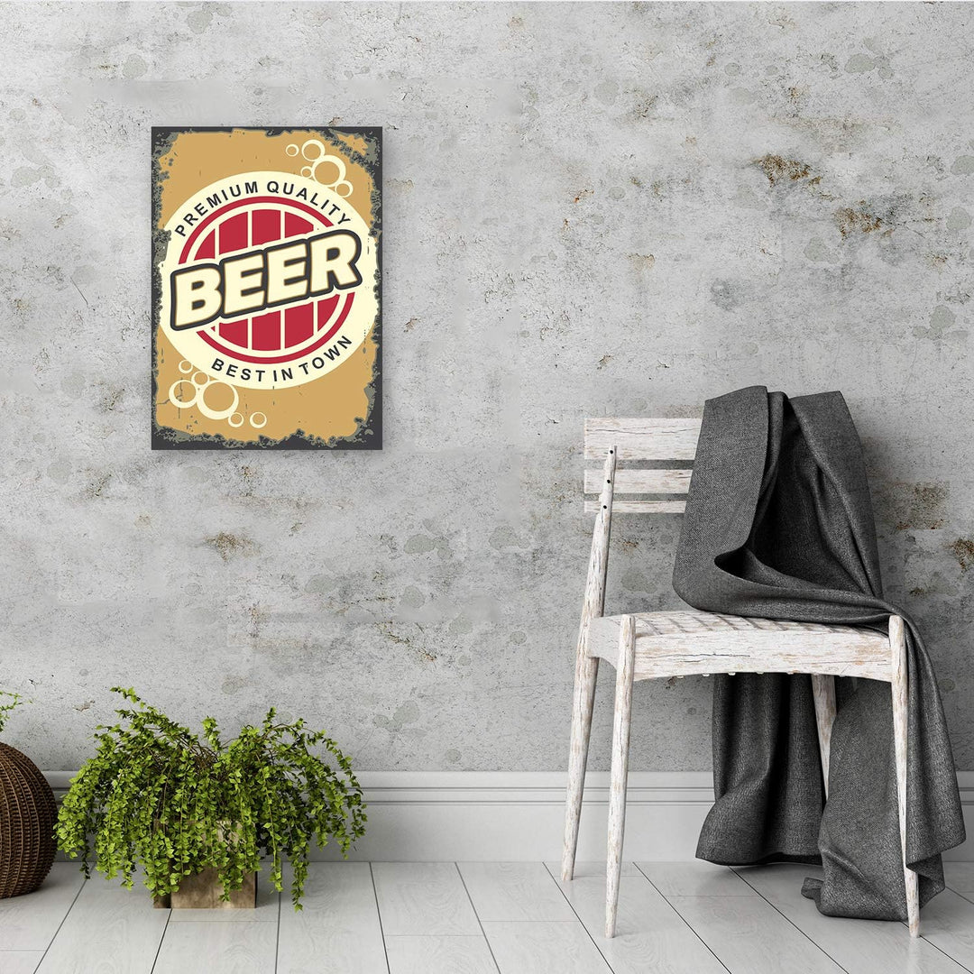 Wandbild XXL Kreativ Deko Kunst Bilder für Bar oder Pub Beige 80x120 cm Deco panel 80x120 cm Beige_A
