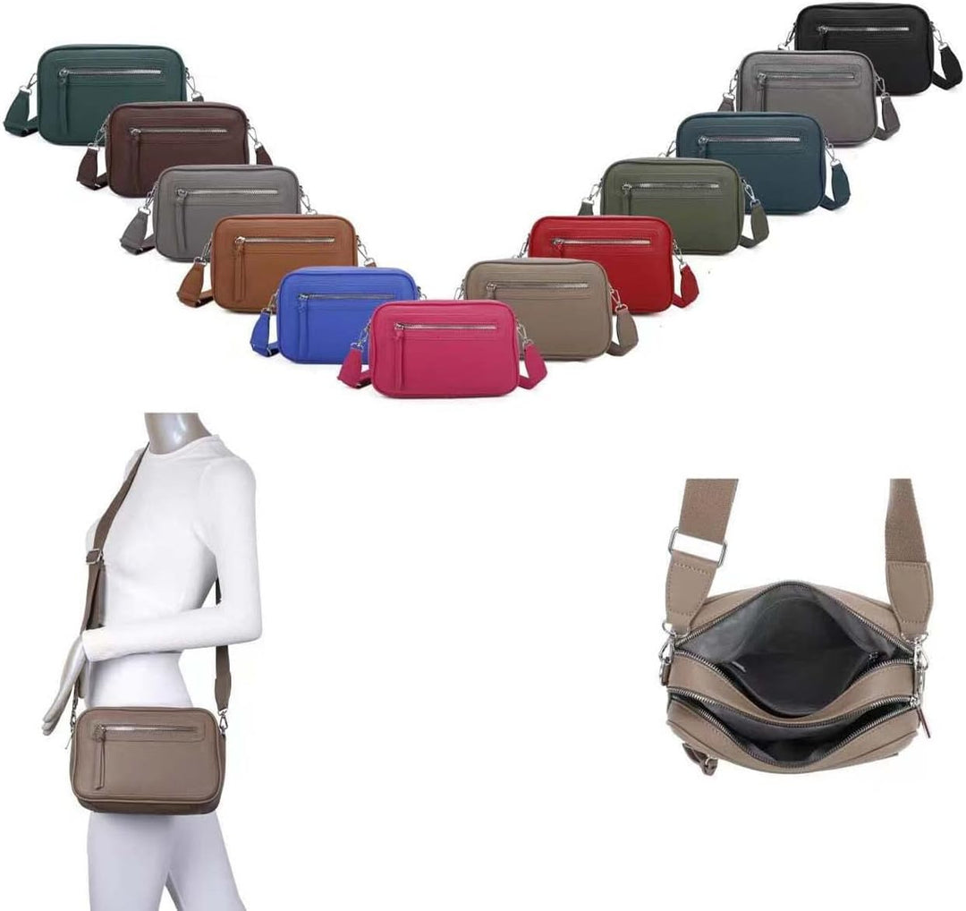 OBC Damen Tasche Schultertasche Crossbody Umhängetasche Bodybag Handytasche Crossover Damentasche Ha