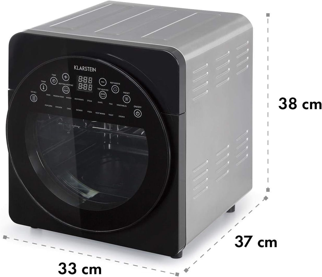 Klarstein AeroVital easy touch Heissluftfritteuse - 1700 W Heissluftfriteuse, Airfryer mit XXL-Volum