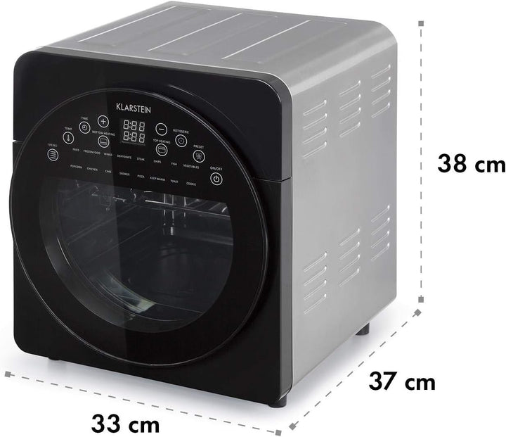 Klarstein AeroVital easy touch Heissluftfritteuse - 1700 W Heissluftfriteuse, Airfryer mit XXL-Volum
