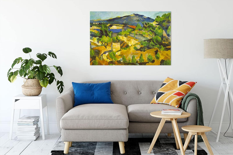 Generisch Paul Cézanne - Berge in der Provence als Leinwandbild / Grösse: 120x80 cm / Wandbild / Kun