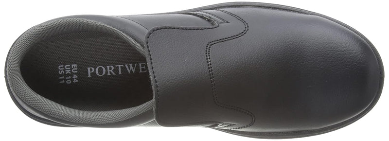 Portwest Steelite Sicherheitsslipper S2, Grösse: 44, Farbe: Schwarz, FW81BKR44 44 EU Schwarz, 44 EU