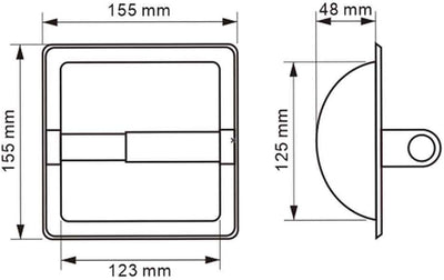 Generic AG3S Unterputz Wandhalterung für Toilettenpapierhalter aus Edelstahl für das Badezimmer zu H