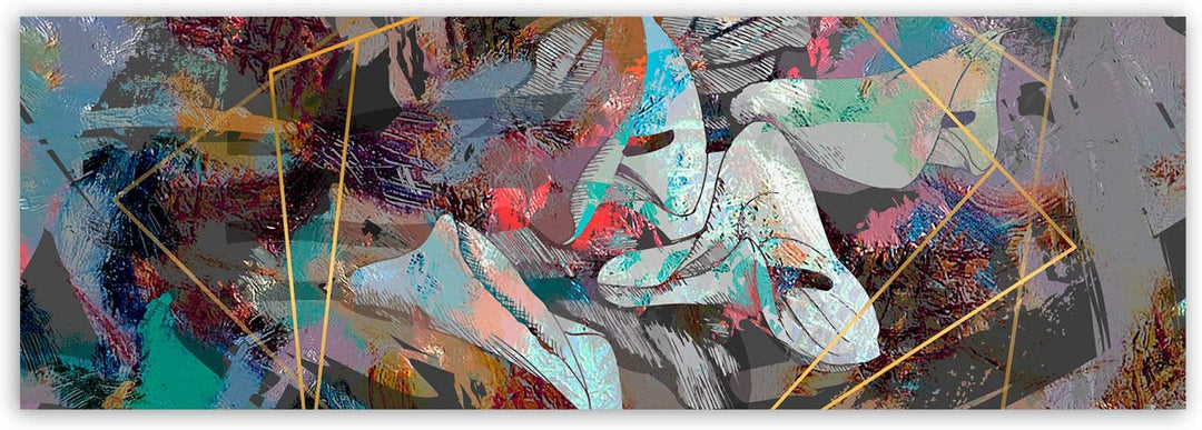 Feeby Deco Panel Pflanzenmotiv Bild Kunstdruck modern Stilvoll mehrfarbig 120x40 cm Deco panel 120x4