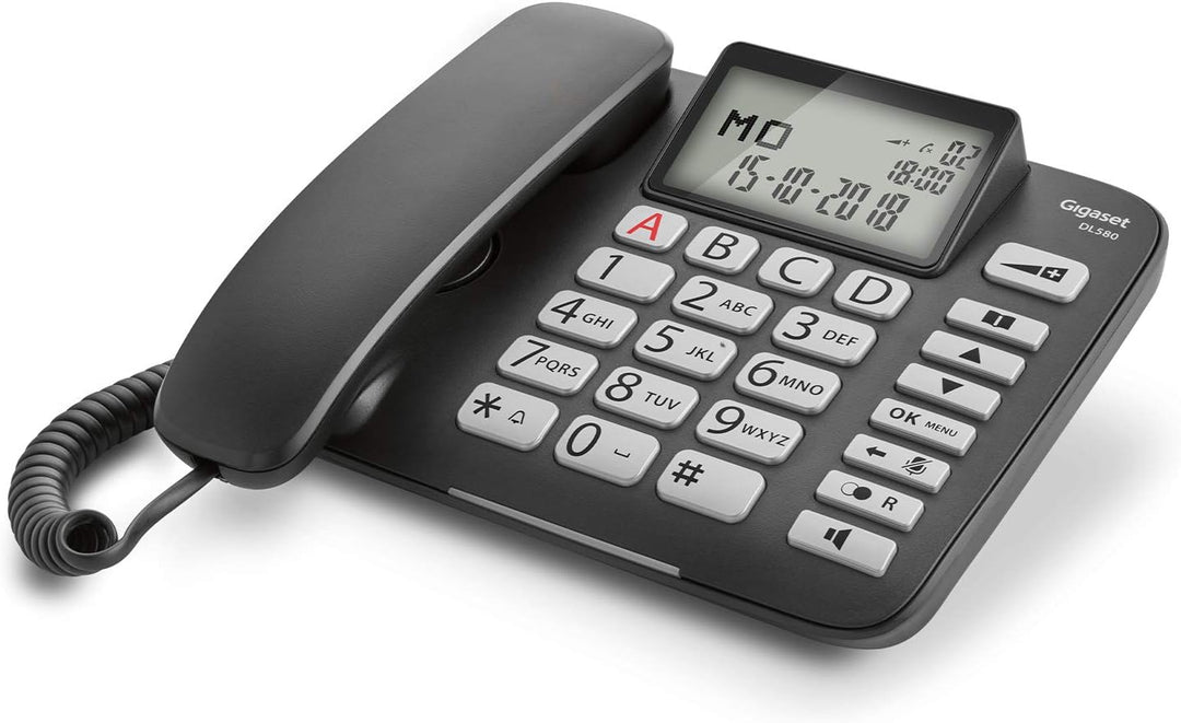 Gigaset Dl580 - Schnurgebundenes Telefon ohne Anrufbeantworter mit beleuchtetem Display - Grosse Erg