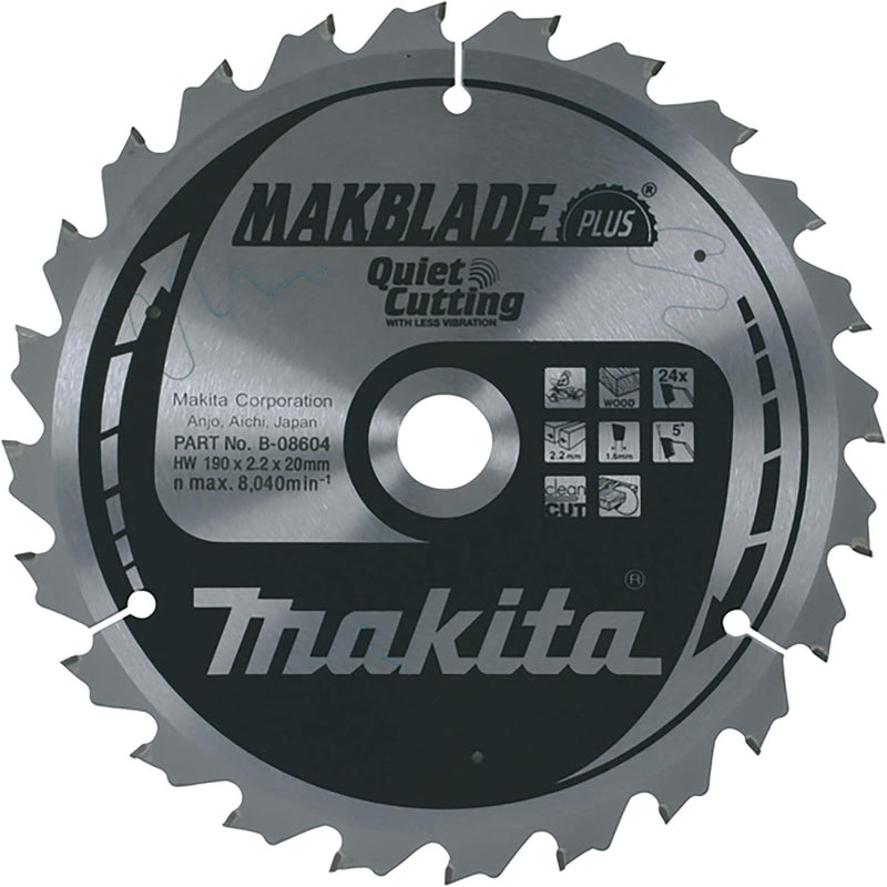 Makita b-08757 Makita b-08757 190 mm x 20 mm x 60 Z Makblade Plus Mitre Sägeblatt 1 silber