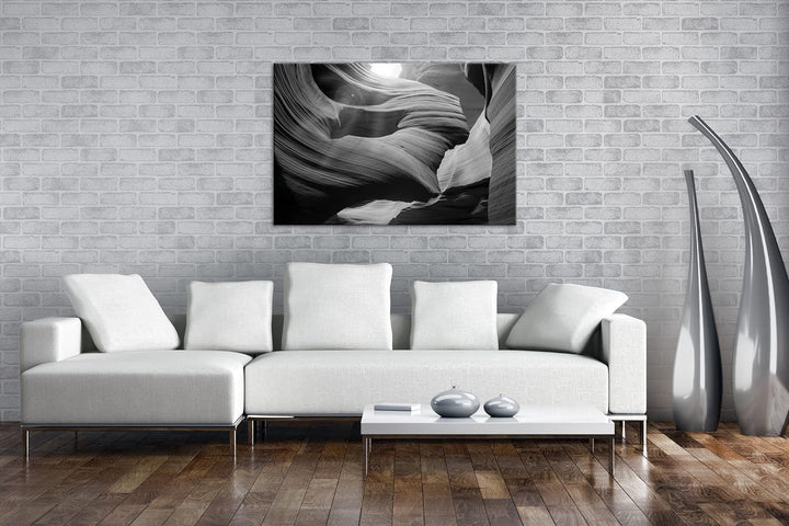 deyoli Antelope Canyon Format: 60x40 Effekt: Schwarz&Weiss als Leinwandbild, Motiv fertig gerahmt au