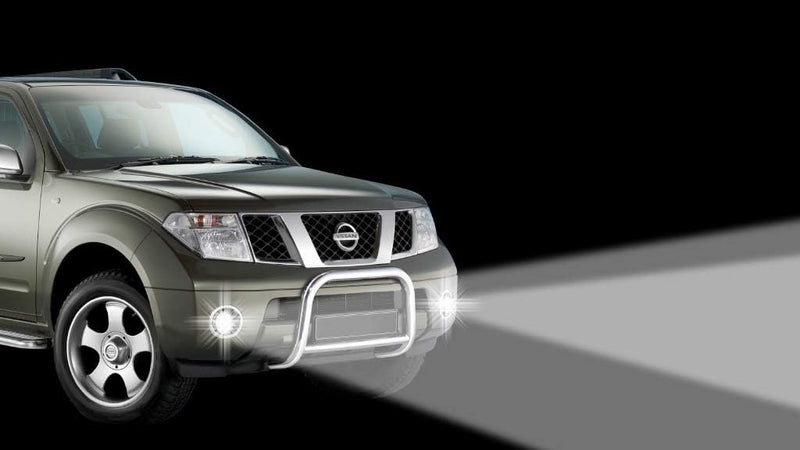 LED Tagfahrlicht ohne Dimmfunktion rund 90mm Durchmesser~