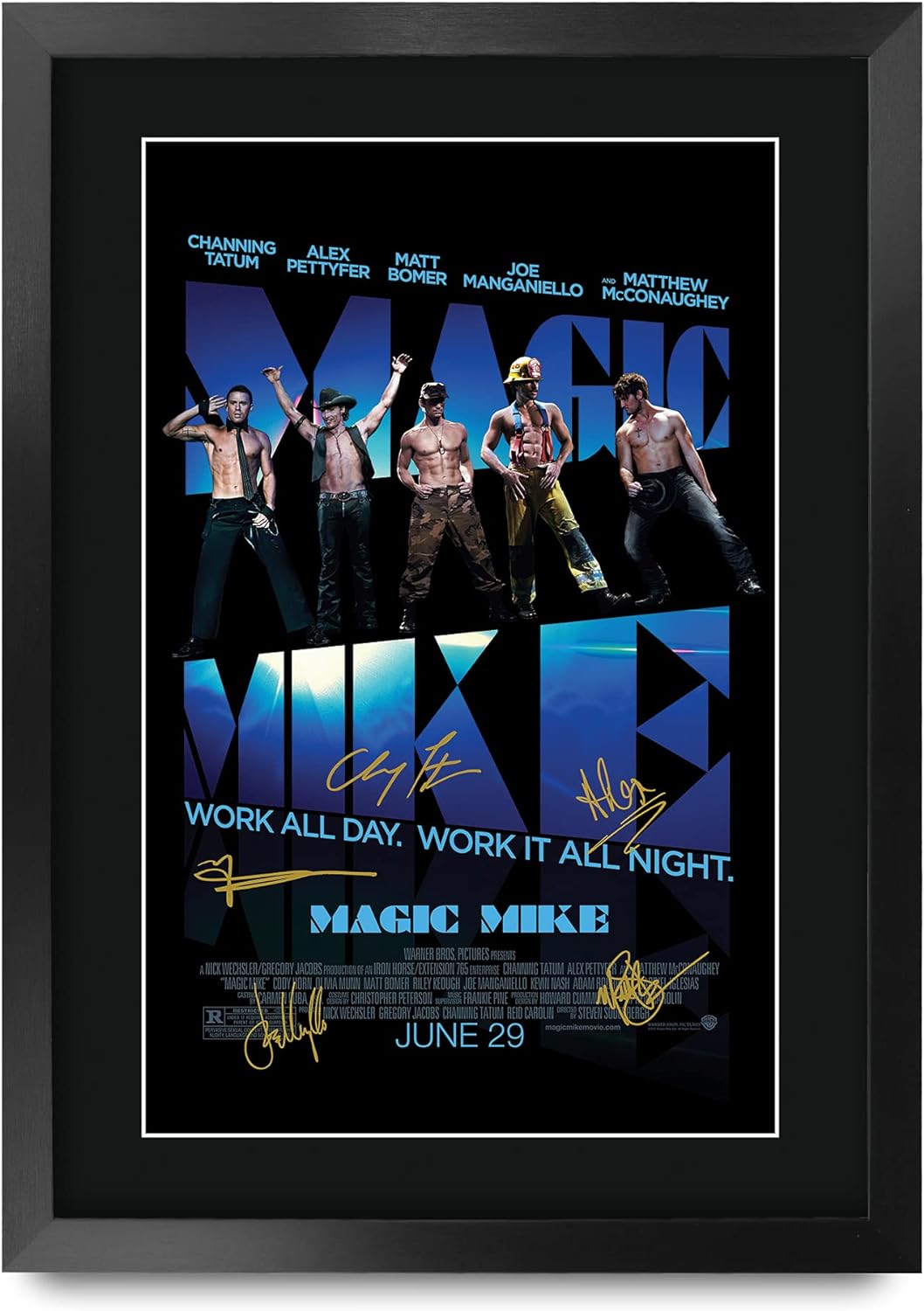 HWC Trading FR A3 Magic Mike Channing Tatun Gifts Bedrucktes Poster mit Autogramm für Film-Fans – A3